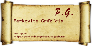Perkovits Grácia névjegykártya